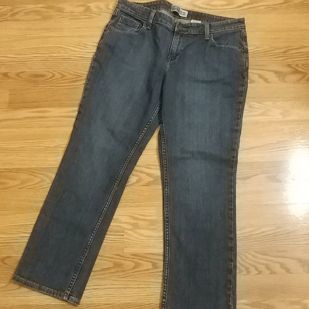 Signature Levi Strauss Low Rise Straight Jeans Size 14 Short